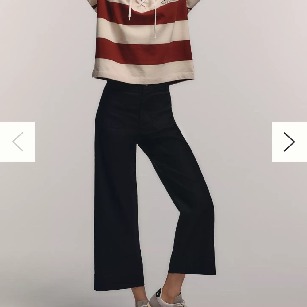 Collette wide leg cropped pants - Anthropologie Maeve